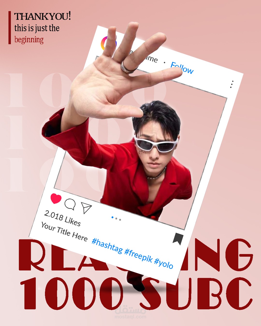 تصميم منشور إبداعي لمنصة Instagram