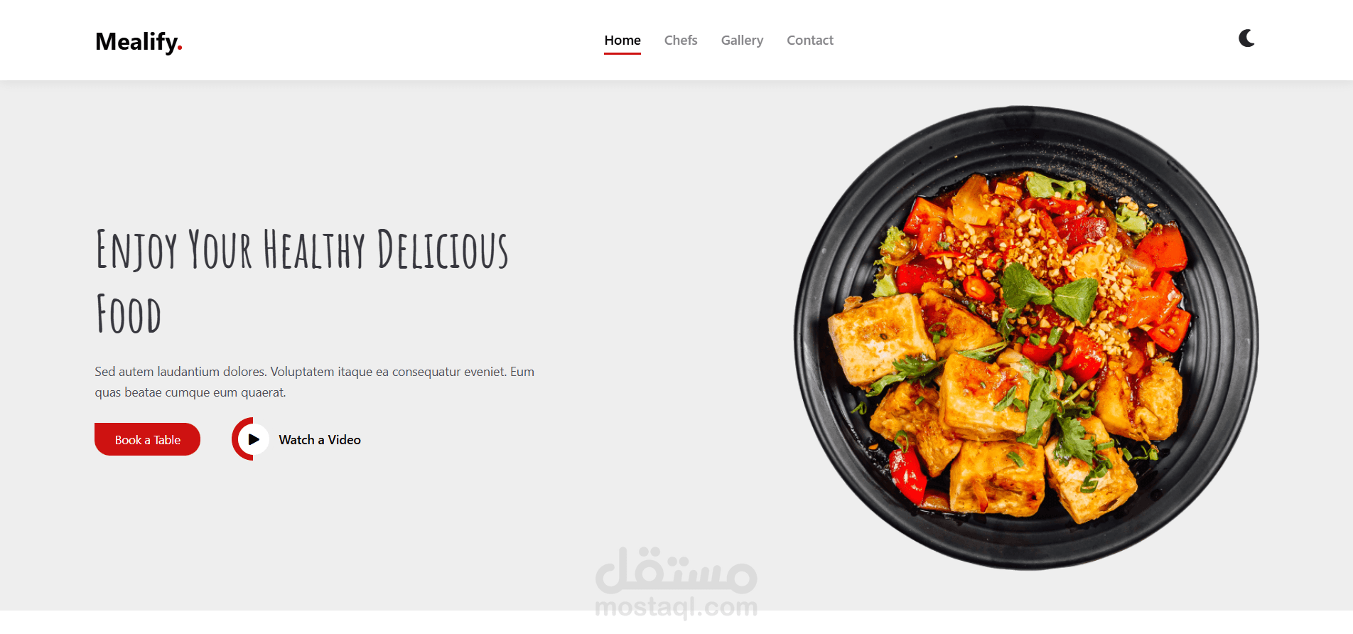Mealify food resturant web page