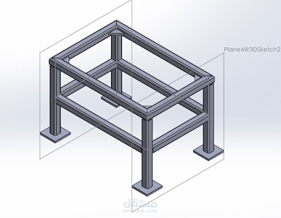 Industrial Steel Frame | SolidWorks 3D Design