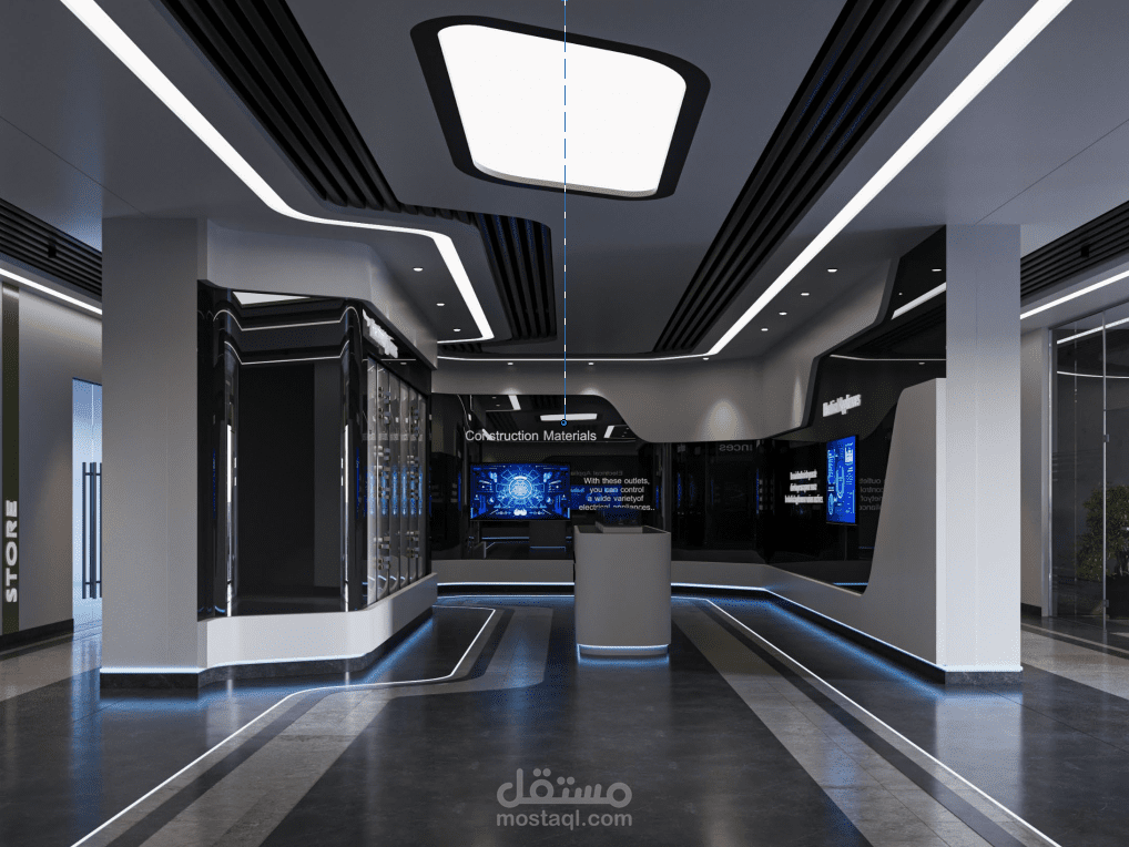 تصميم كهربائي متكامل لمبنى إداري 3 طوابق — إنارة، قوى، تيار خفيف، وحماية