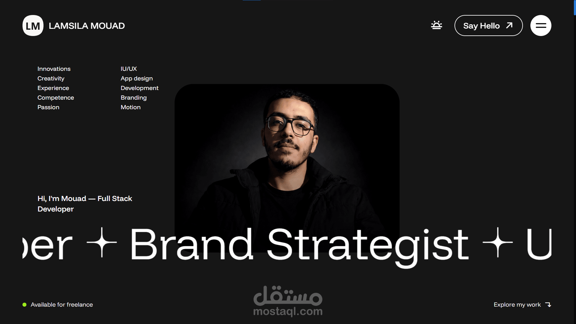 تطوير موقع تعريفي شخصي ومصمم ويب محترف (Lamsila Portfolio)