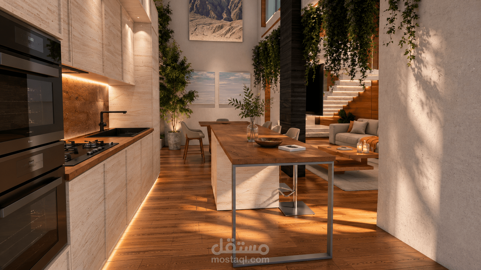 مشروع استوديو سكني داخلي
