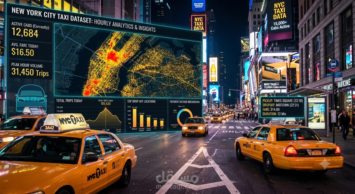 نموذج تنبؤي بالطلب على رحلات النقل باستخدام بيانات نيويورك : Spatio-Temporal Ride Demand Prediction in NYC