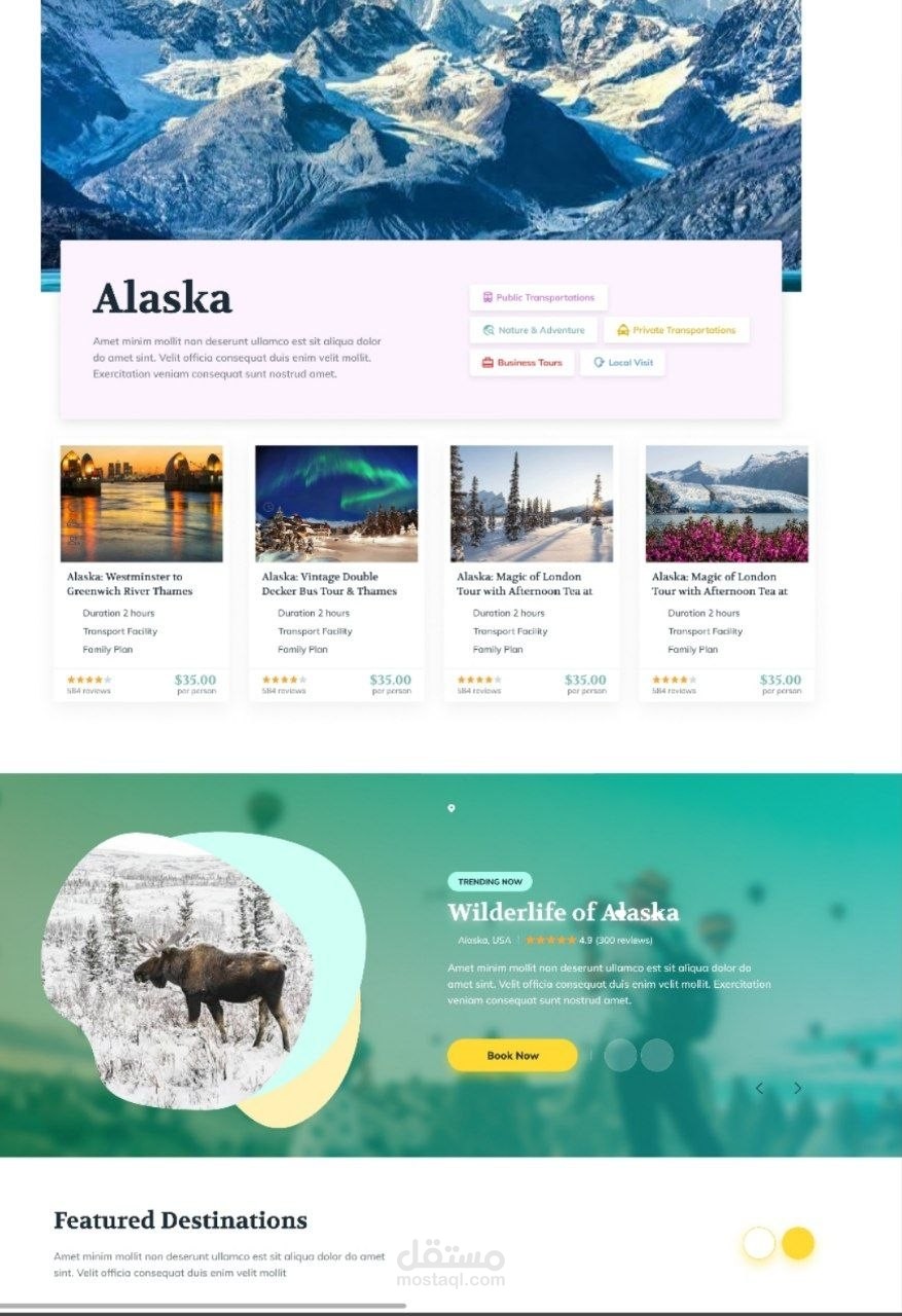 tour guide website