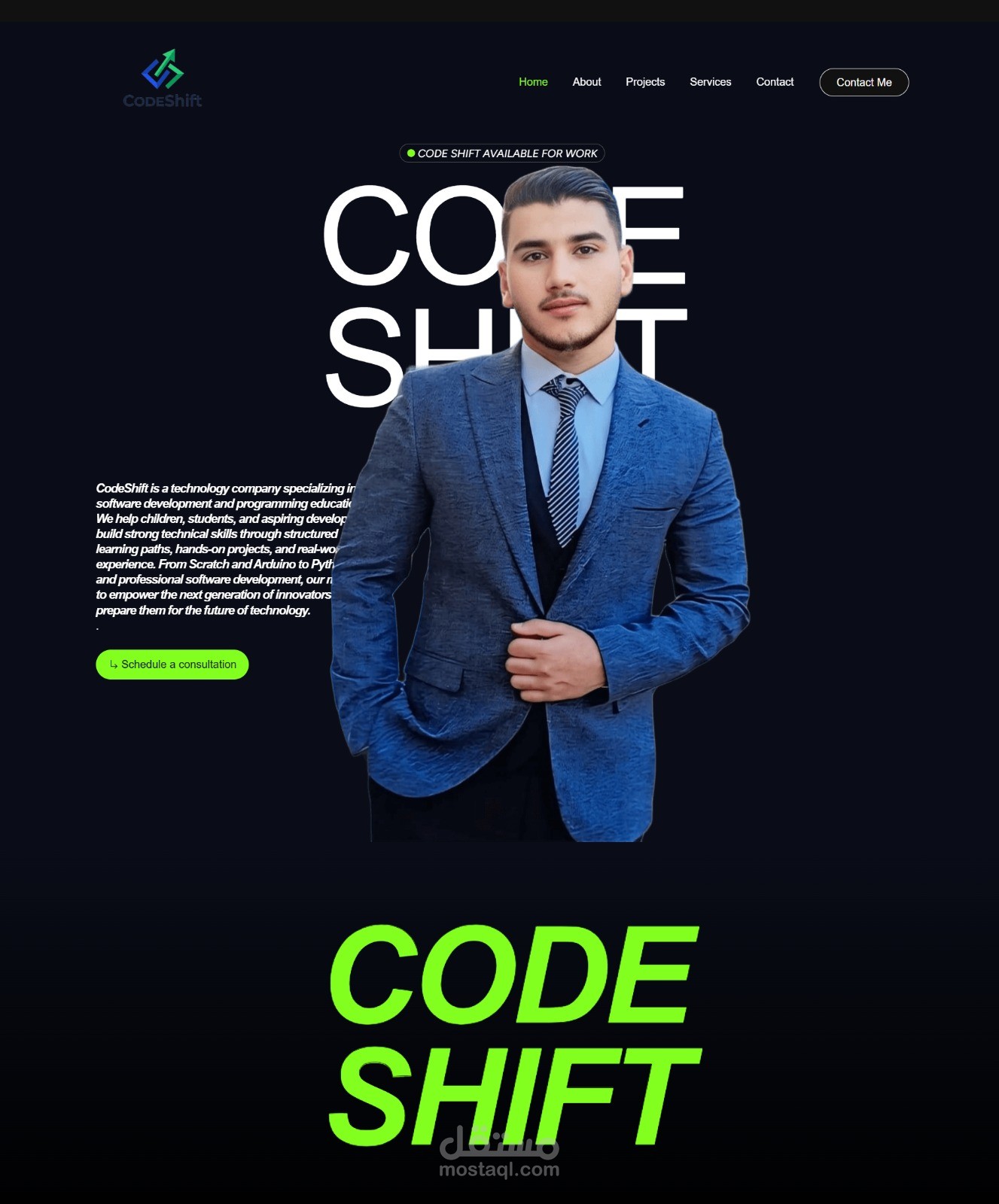انشاء و تصميم Portfolio احترافي