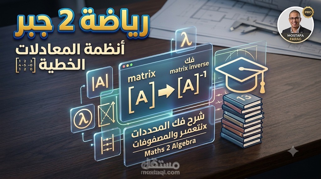 سلسلة أكاديمية متكاملة في الجبر الخطي وأنظمة المعادلات (Maths 2 Algebra)