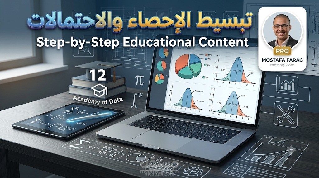 دورة أكاديمية متكاملة في مادة الاحتمالات والإحصاء (Probability & Statistics)