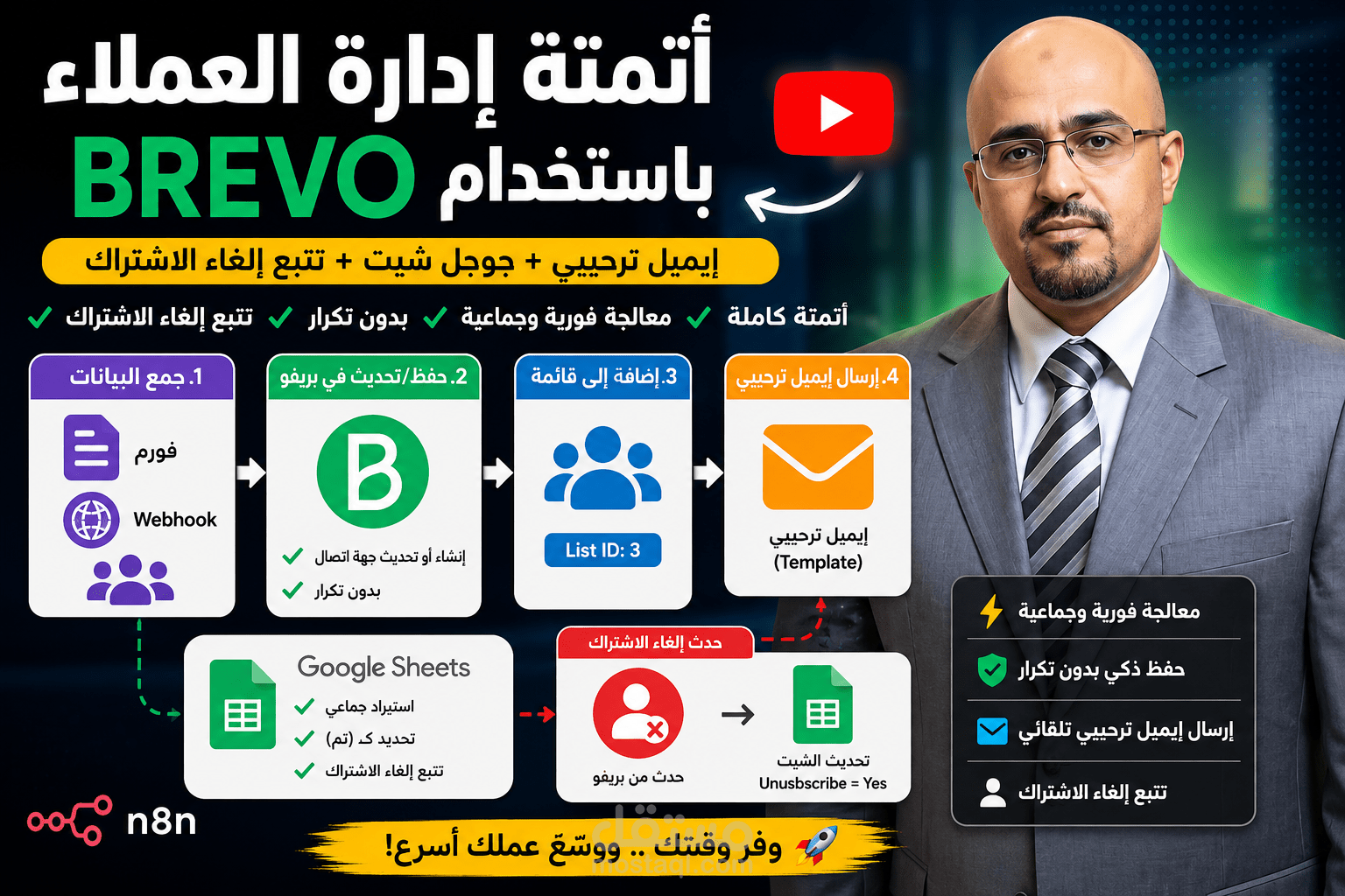 إنشاء نظام Email Automation احترافي باستخدام Brevo و Google Sheets