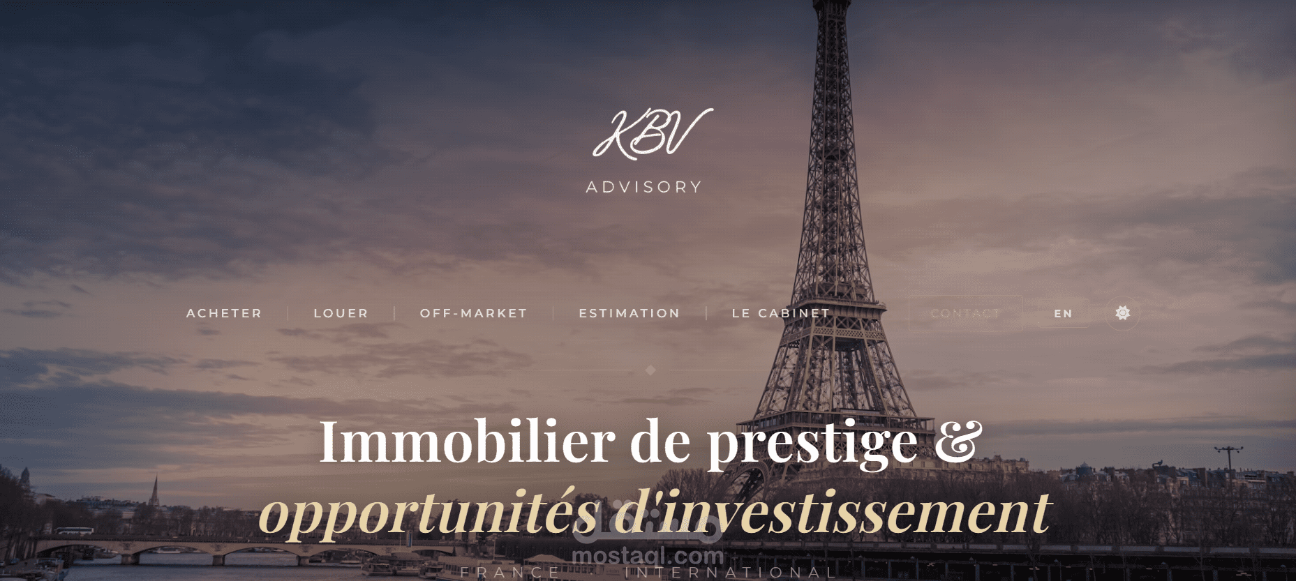تطوير موقع KBV Advisory لشركة استشارات احترافية