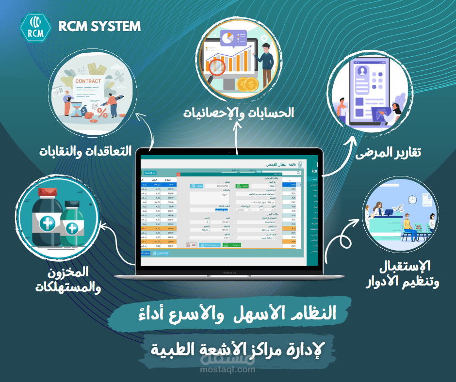 برنامج إدارة مراكز الأشعة الطبية RCM System