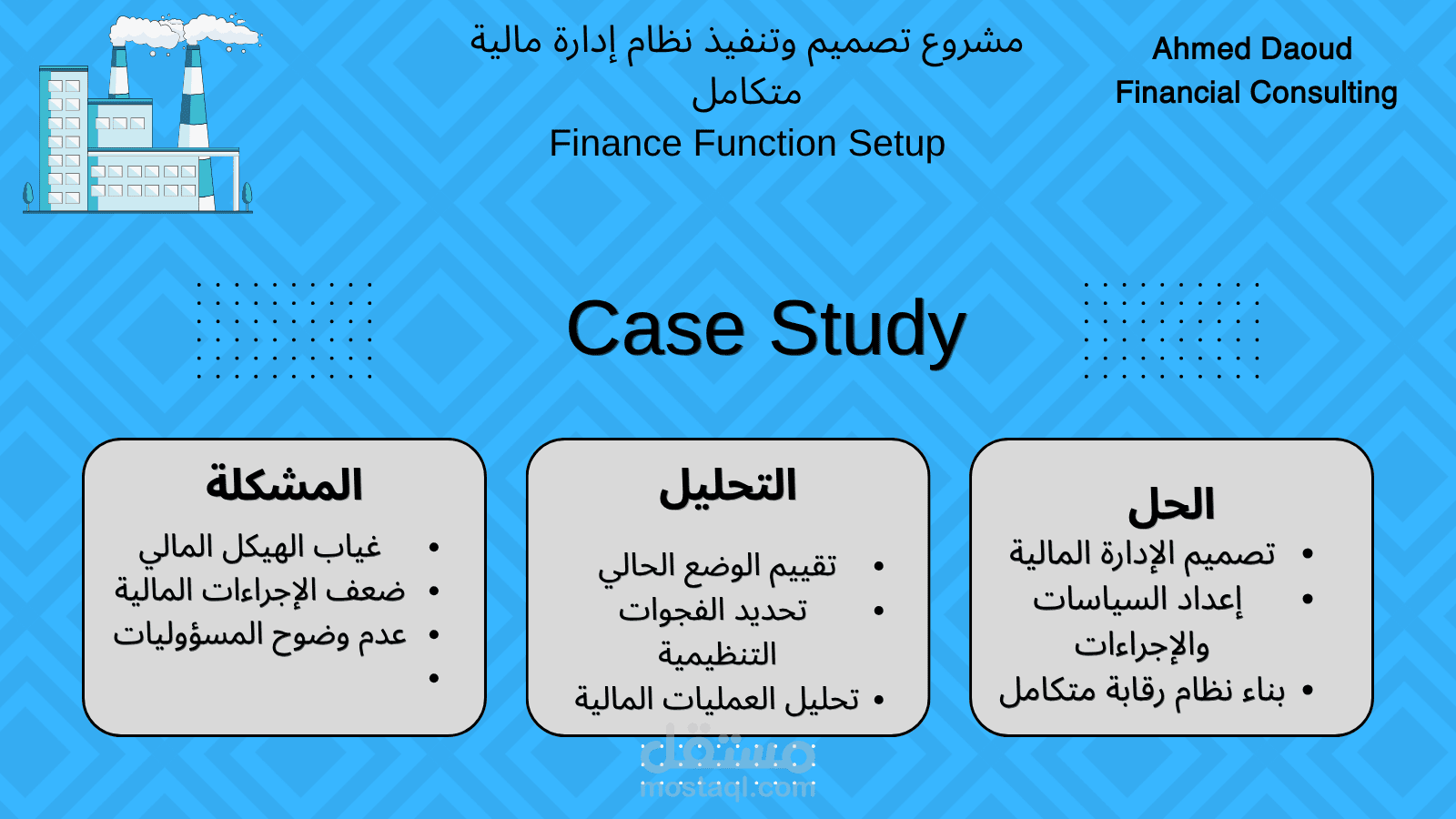 مشروع تصميم نظام إدارة مالية متكامل من الصفر لشركة صناعية Building a Complete Finance Management System for a Manufacturing Company case study 01