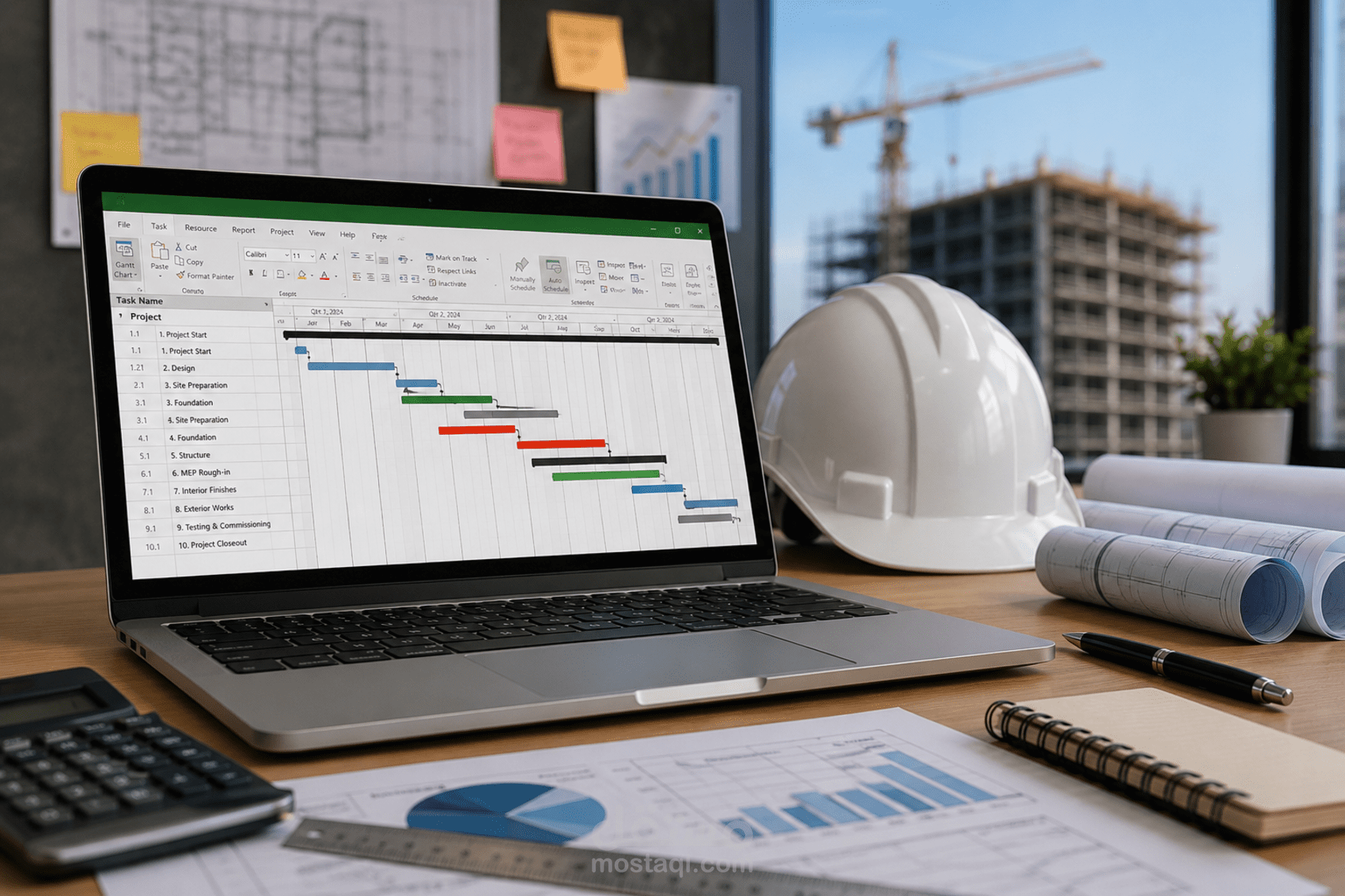إعداد جدول زمني احترافي باستخدام Microsoft Project (MS Project)
