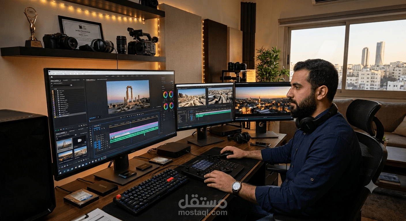 ومونتاج فيديو يوتيوب احترافي مع إضافة مؤثرات صوتية وبصرية.   مونتاج فيديو إعلاني مميز لمنتج بأسلوب سينمائي سريع.