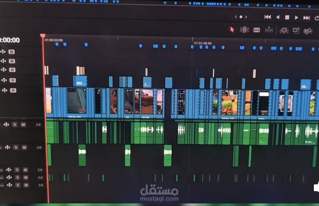 مونتاج  لفيديوهات يوتيوب وصناع المحتوى (2K/4K)