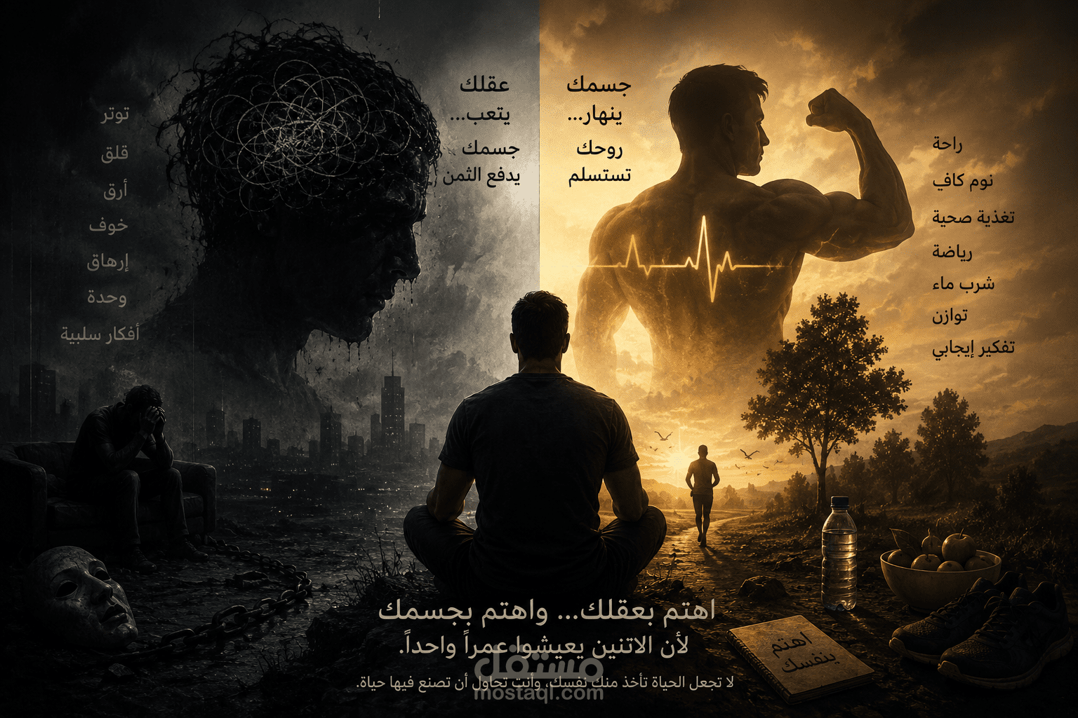 اسكريبت عن صحتك النفسية والجسدية ليستا معركتين منفصلتين