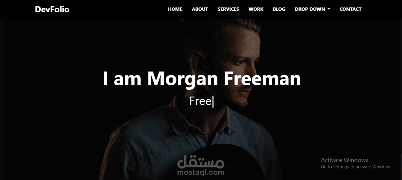DevFolio | موقع Portfolio احترافي باستخدام html, css ,js , Font Awesome , Bootstrap