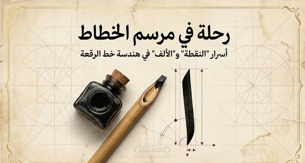 عرض تقديمي لدرس في الخط العربي غاية في الجمال والجاذبية