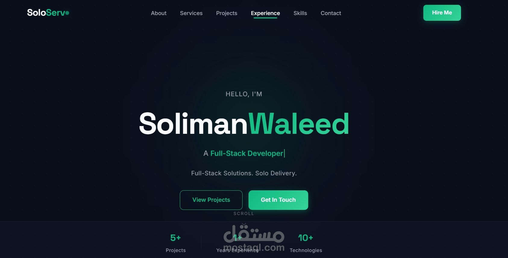 SoloServ - Personal Portfolio