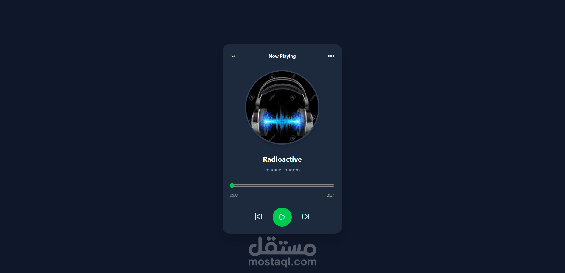 تطبيق ويب متكامل لتشغيل الموسيقى بتصميم عصري وتفاعلي