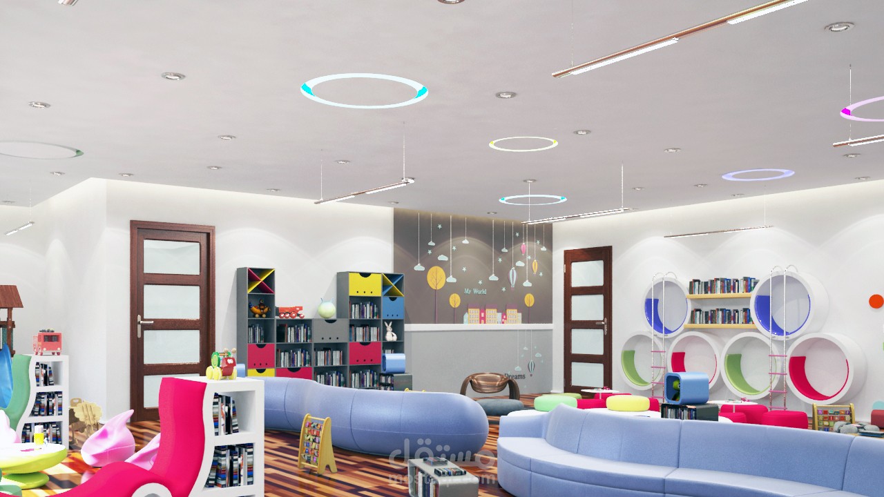 تصميم مكتبة اطفال