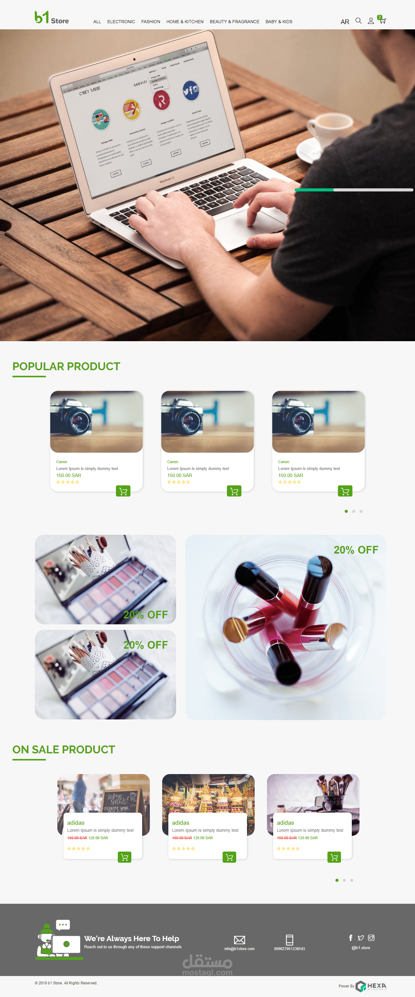 Home Page using Html and CSS
