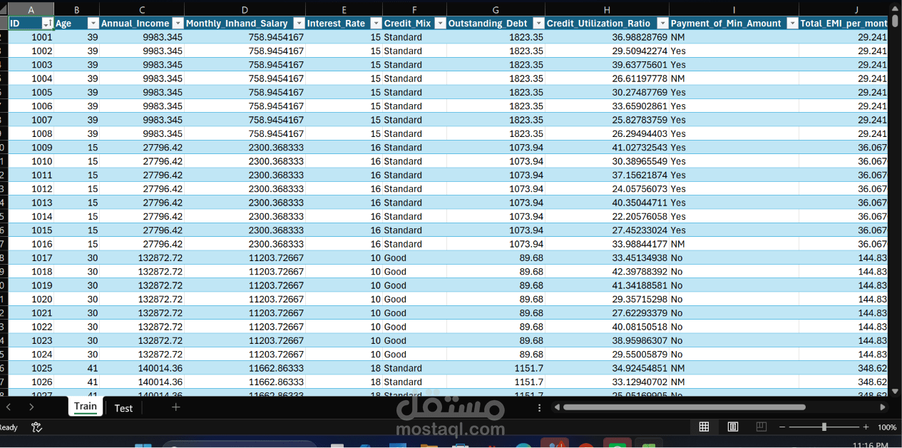 Bank Credit Classification