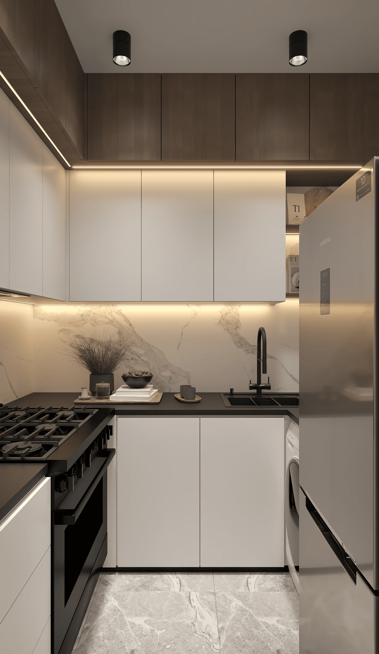 تصميم مطبخ عصري فاخر | Modern Minimal Kitchen Interior Design