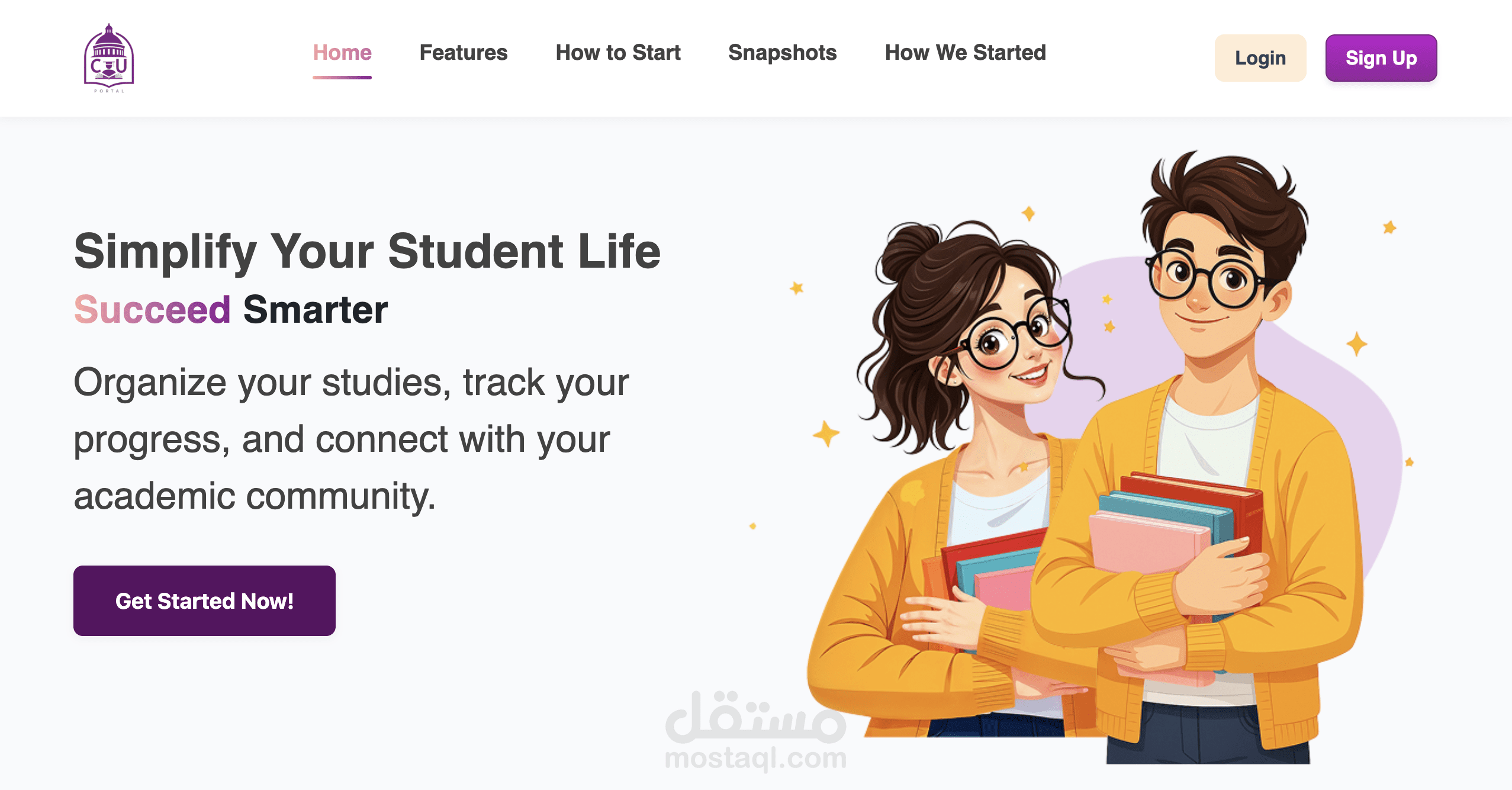 CU-Portal – بوابة جامعية متكاملة لإدارة الدراسة والمهام
