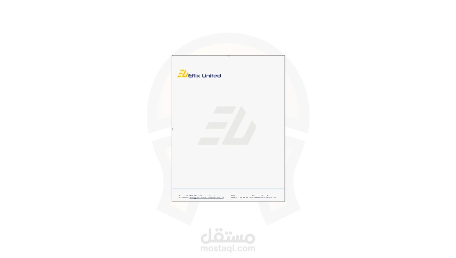 ورقة مراسلات لهوية بصرية