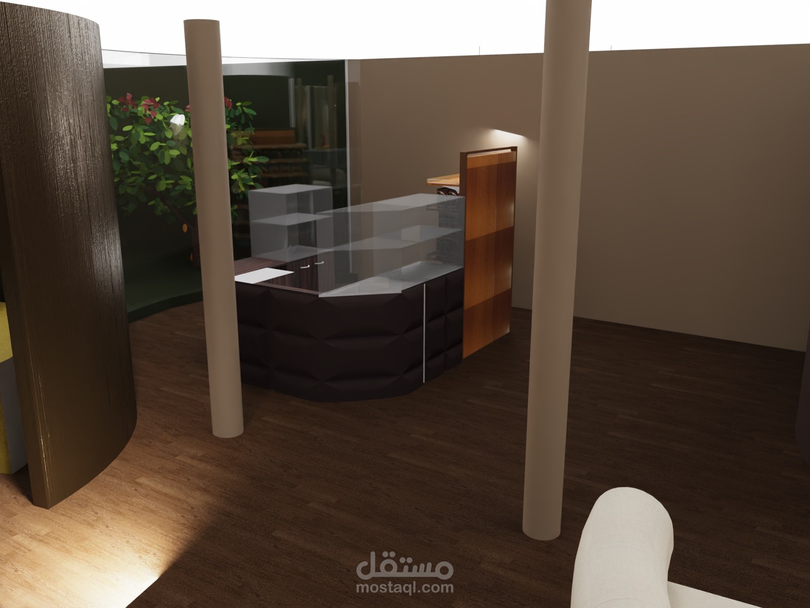 تصميم داخلي لمركز فنون الطهي للشوكولاتة (Melting Flow)