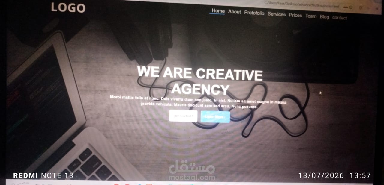 Responsive Landing Page for a Creative