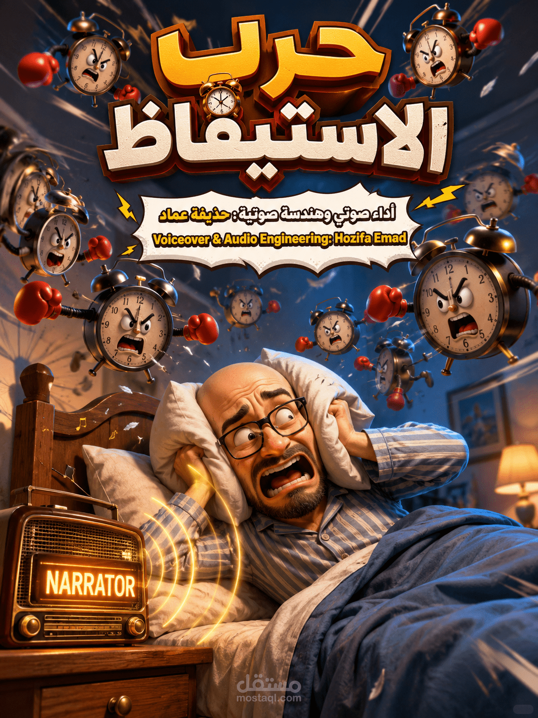 إنتاج وسكيتش كوميدي كامل | حرب الاستيقاظ (تعليق صوتي، هندسة، ومونتاج)