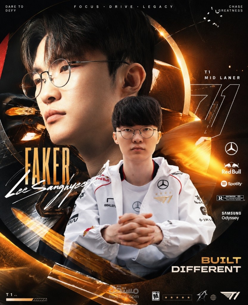 Sports Poster Design - Faker T1 Esports