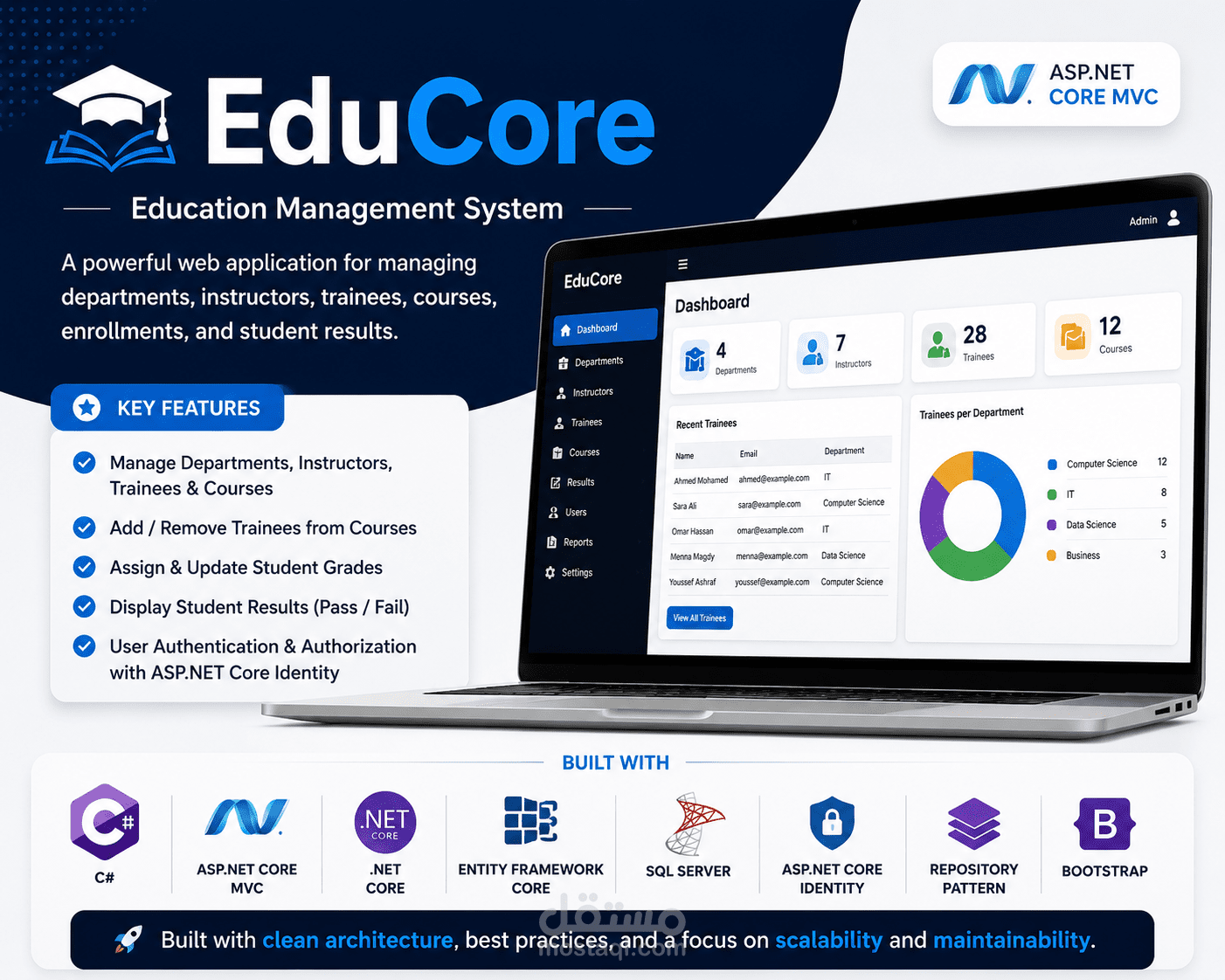 نظام إدارة تعليمي (EduCore)