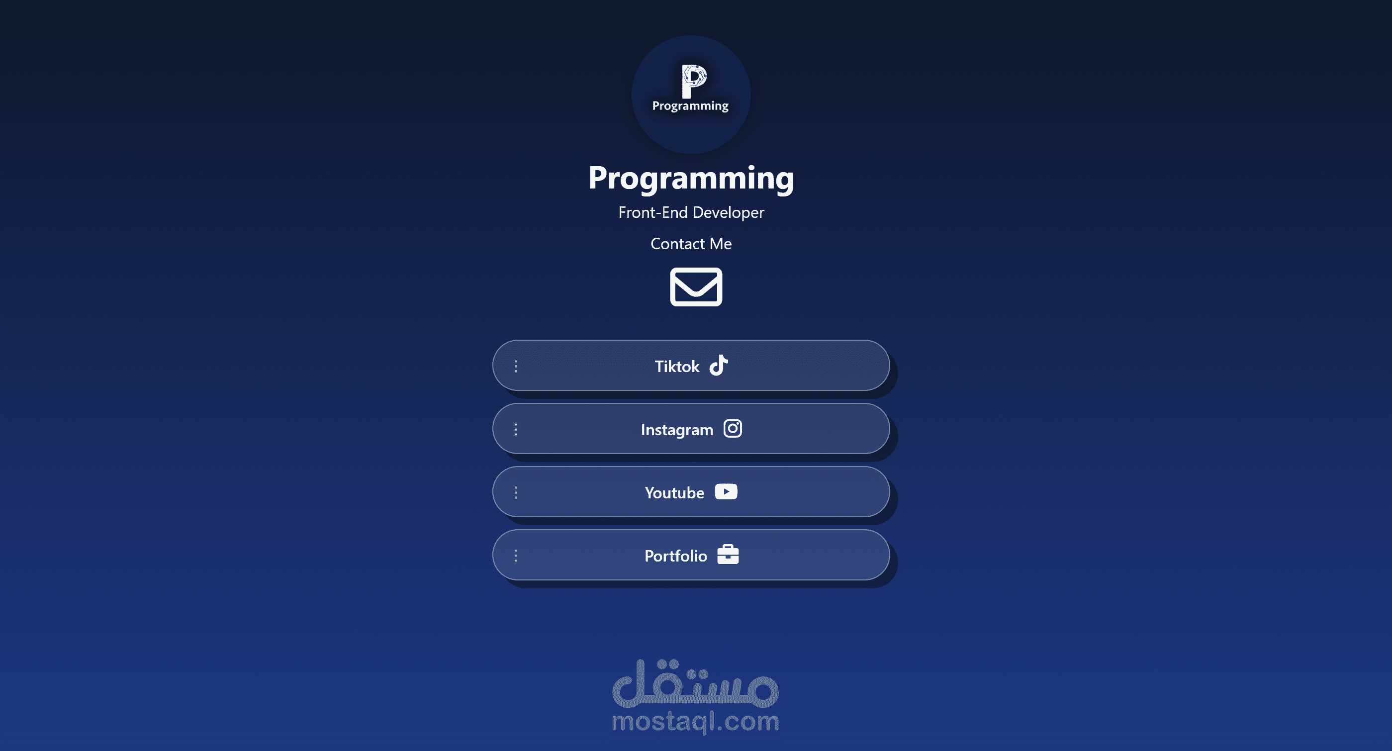 انشاء وتصميم صفحة روابط
