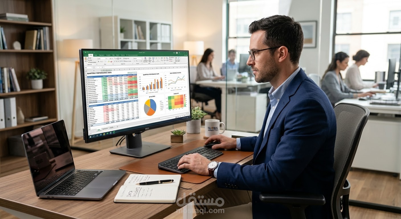 أخصائي إدخال بيانات وتنظيم جداول إكسل