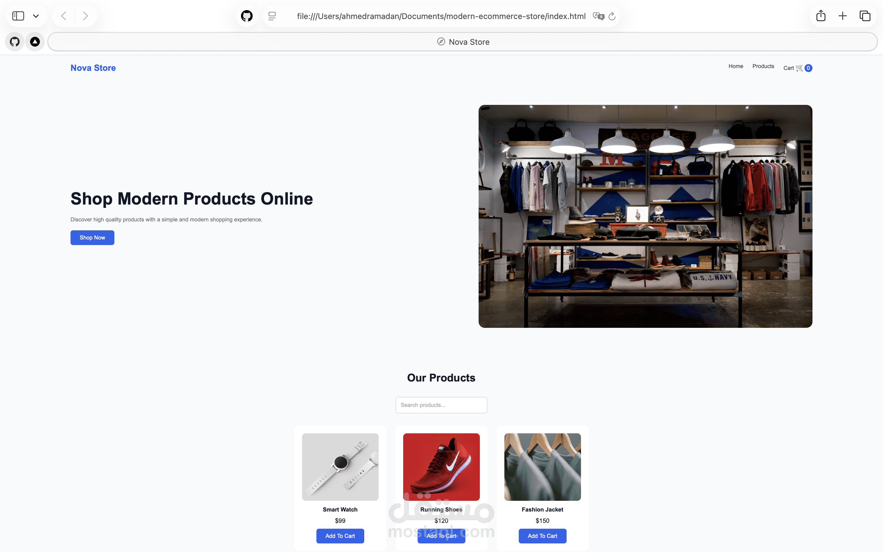 Modern Ecommerce Store