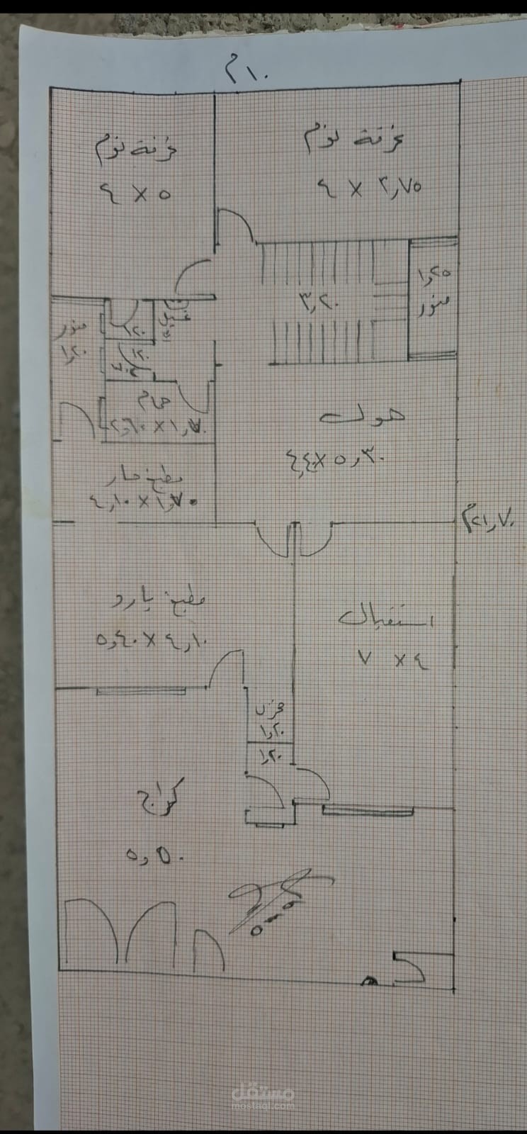 تصميم معماري لدار سكني بمساحة اجمالية 130 متر مربع