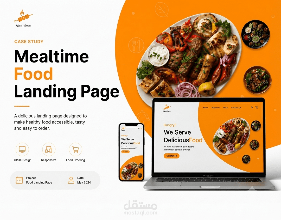 Mealtime | Food Landing Page UI/UX Case Study