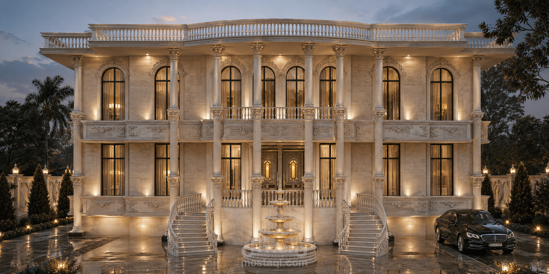 تصميم فيلا بنمط كلاسيكي