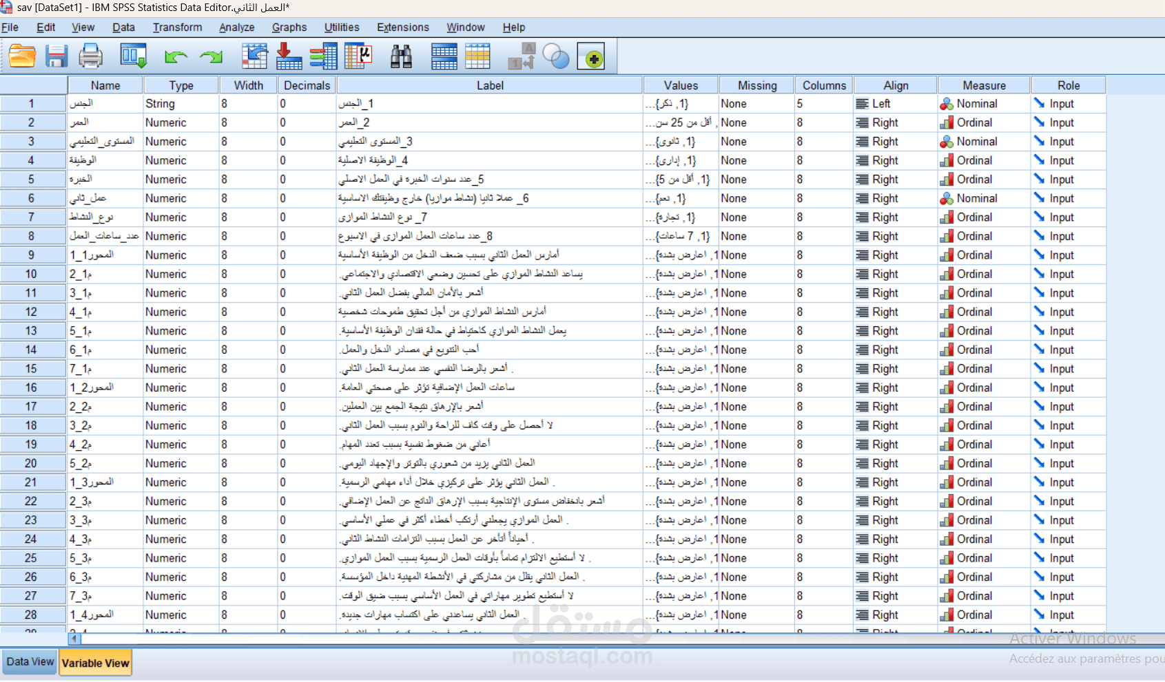التحليل الاحصائي الشامب وتفسير نتائج الاستبيان البحثي باستخدام SPSS