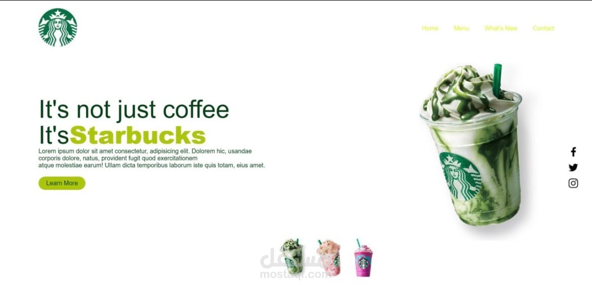 (Starbucks Landing Page)