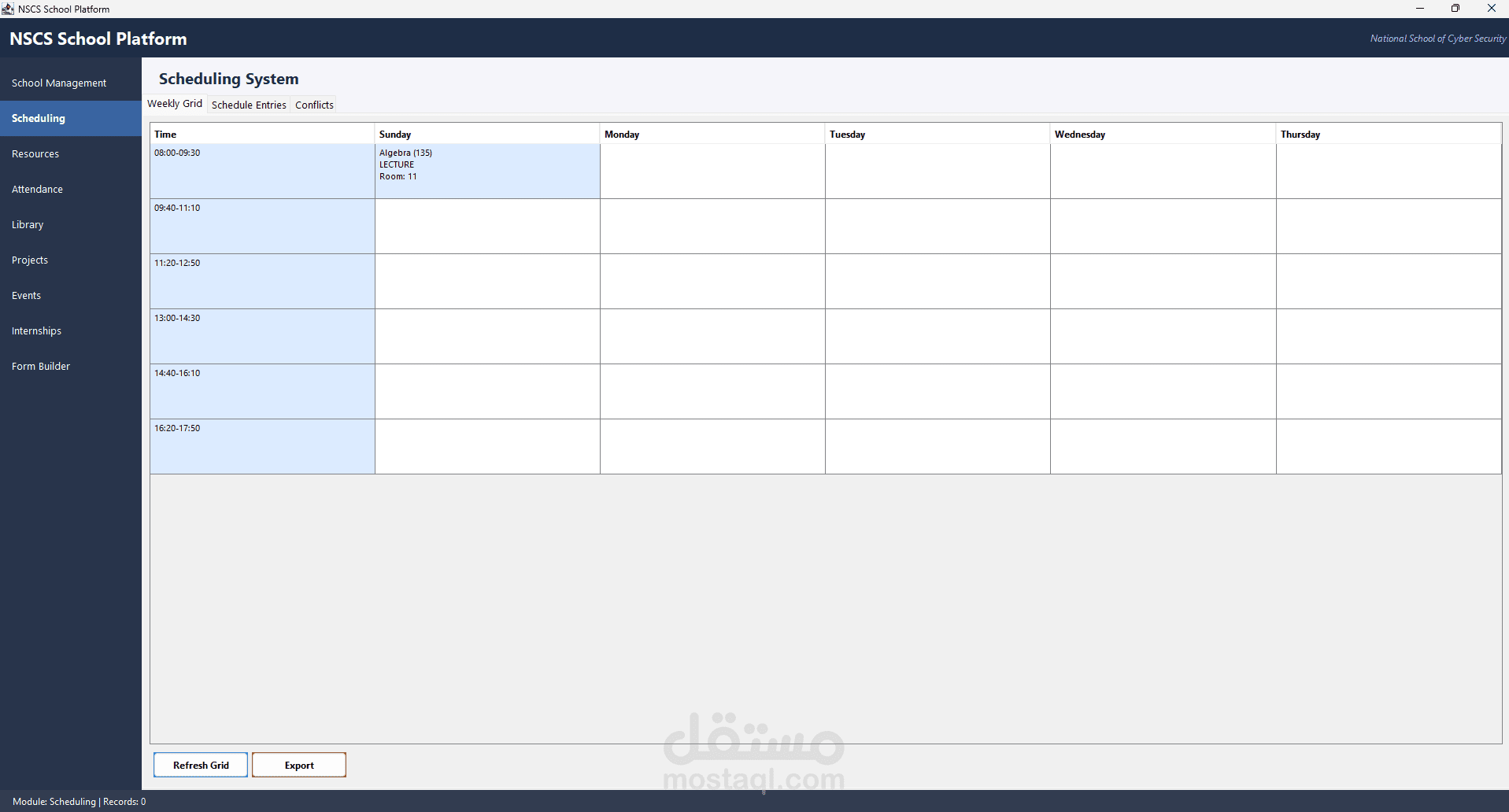 NSCS managment system