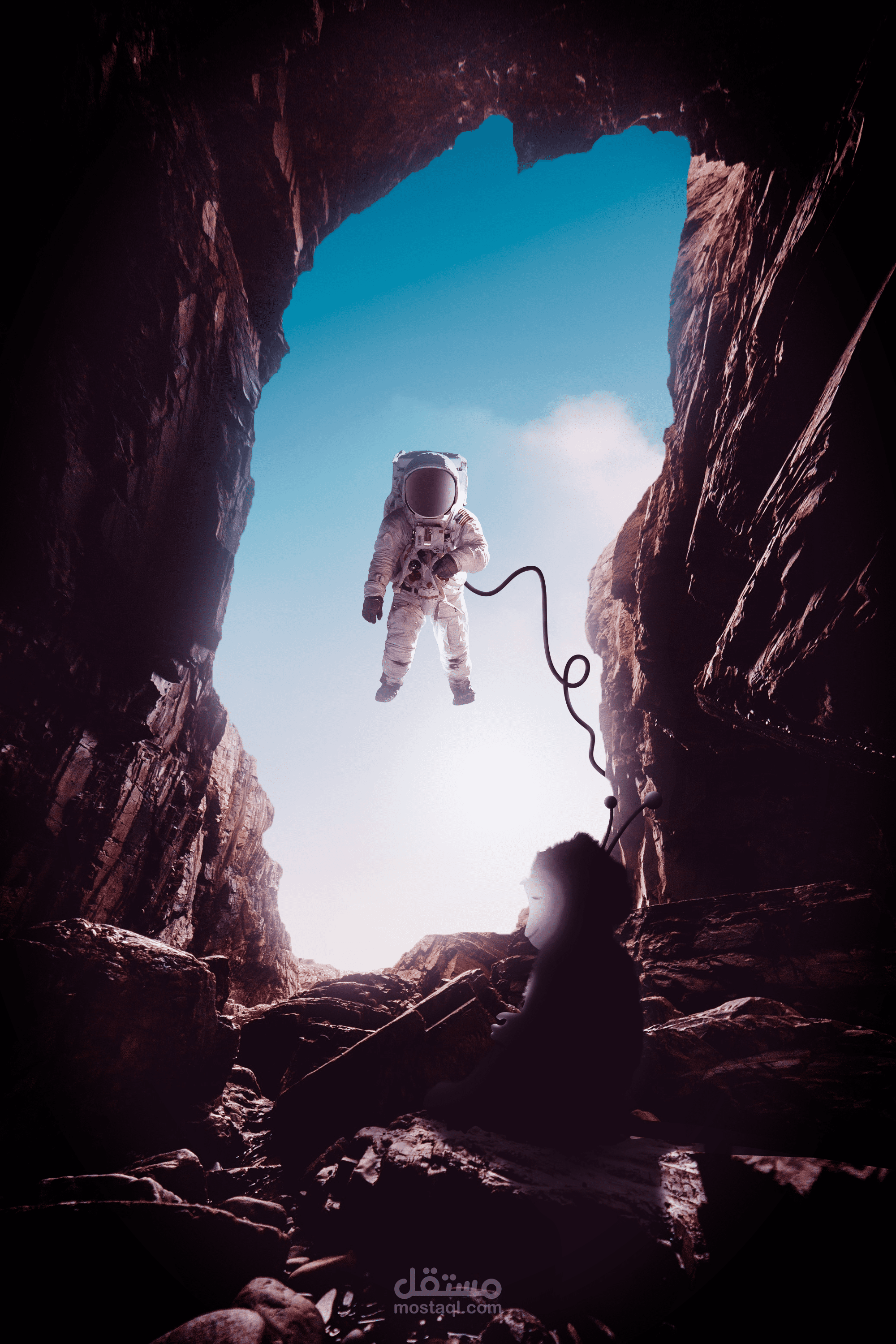 Astronaut and Space Monkey