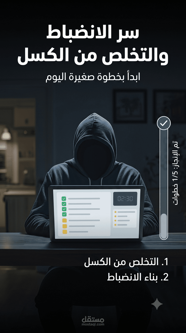 سكريبت قصير (Shorts) احترافي: سر الانضباط والتخلص من الكسل