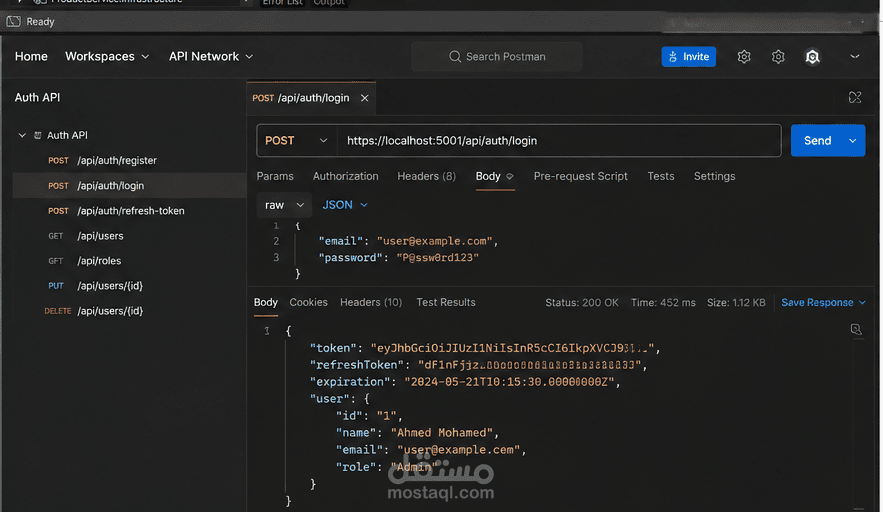 تطوير RESTful APIs لتطبيق ويب وموبايل باستخدام ASP.NET Core