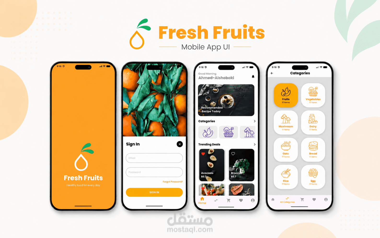 Fresh Fruits Shopping App | Flutter Mobile Application