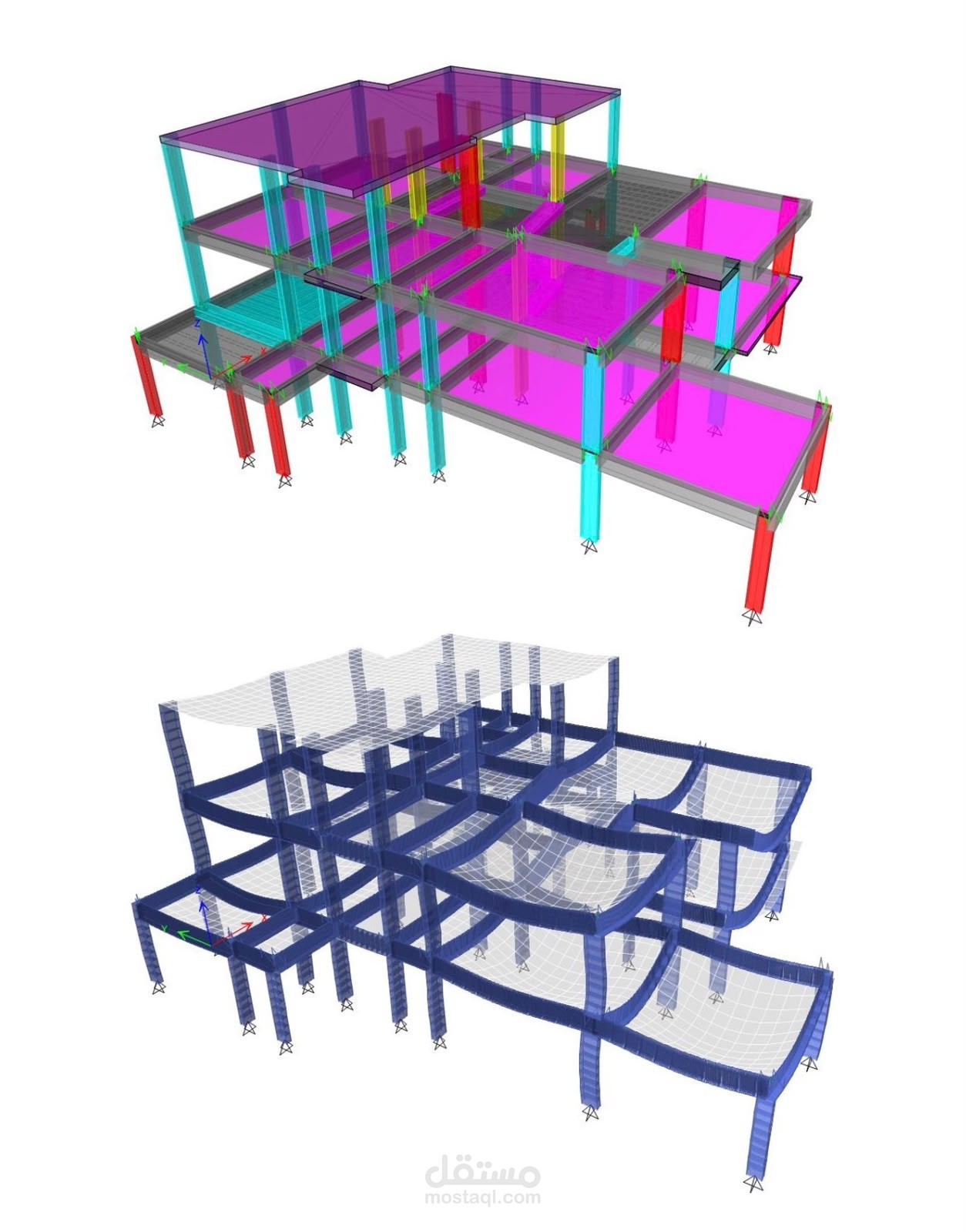 Design of Villa consist of ground, first and roof floors