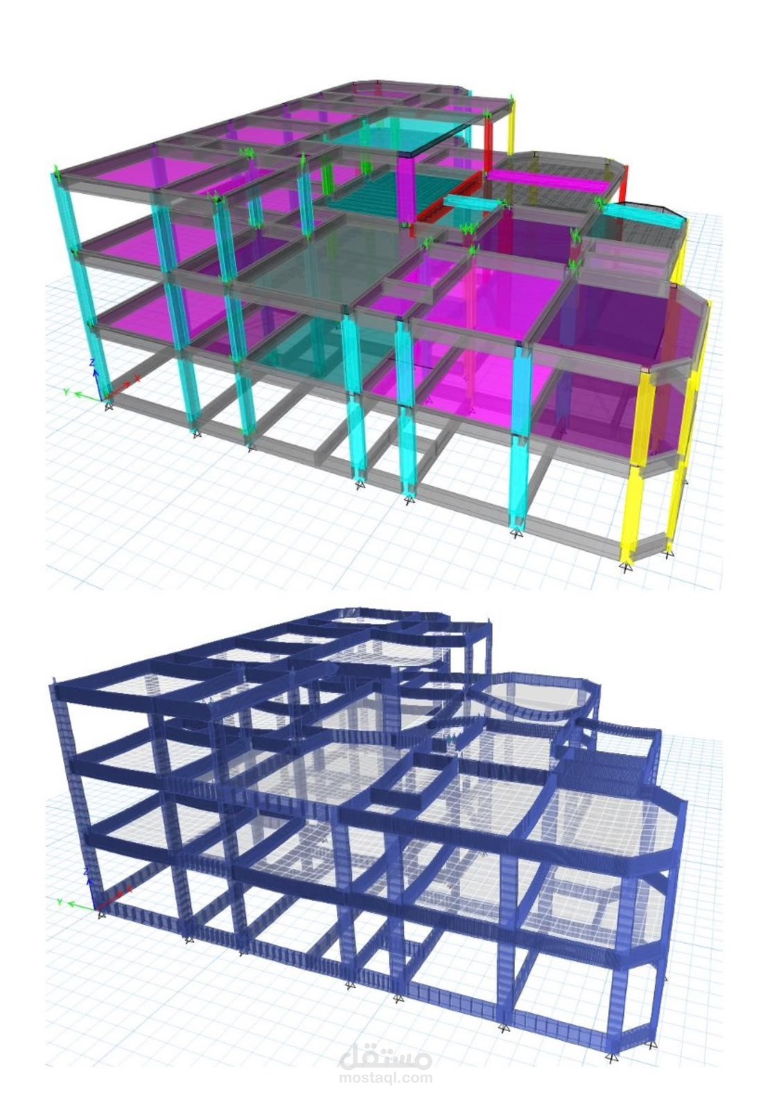 Design of Villa consist of three floors