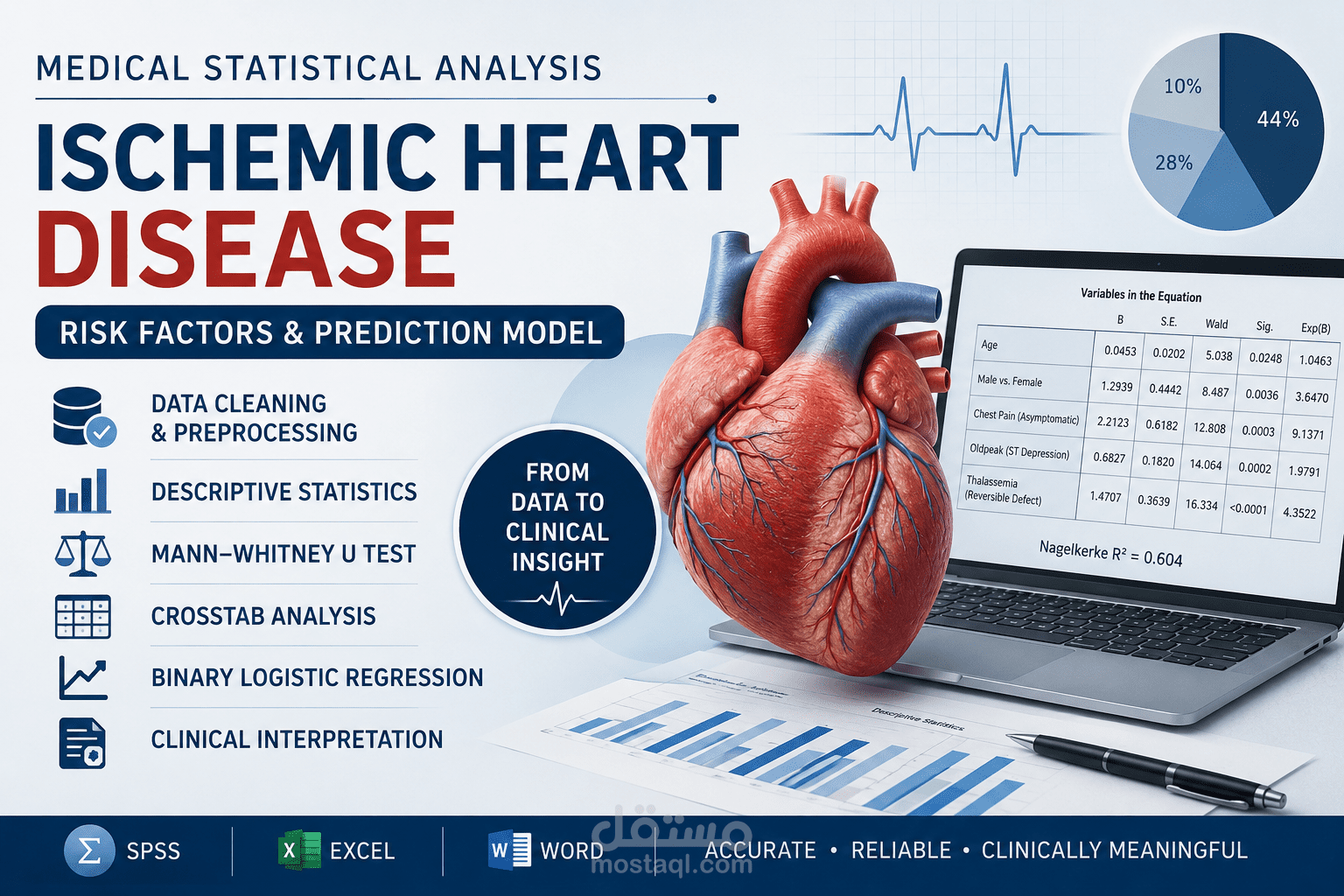 Medical Statistical Analysis for Ischemic Heart Disease Using SPSS (Complete Research Workflow)